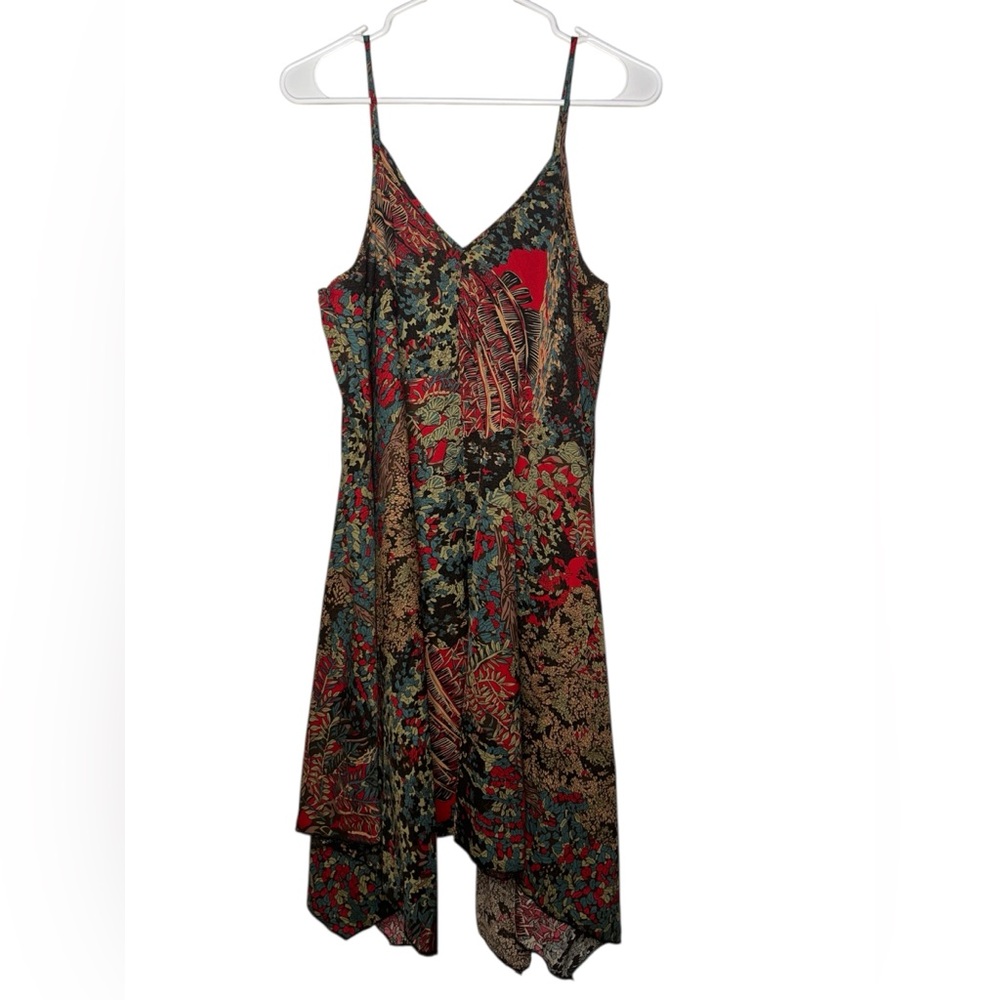 SHEIN Red and Black Asymmetrical Sundress Summer Dress 0XL Plus Size - Picture 2 of 7